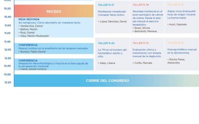 Estaremos participando del Congreso de Terapia Manual en  Kinesiologia